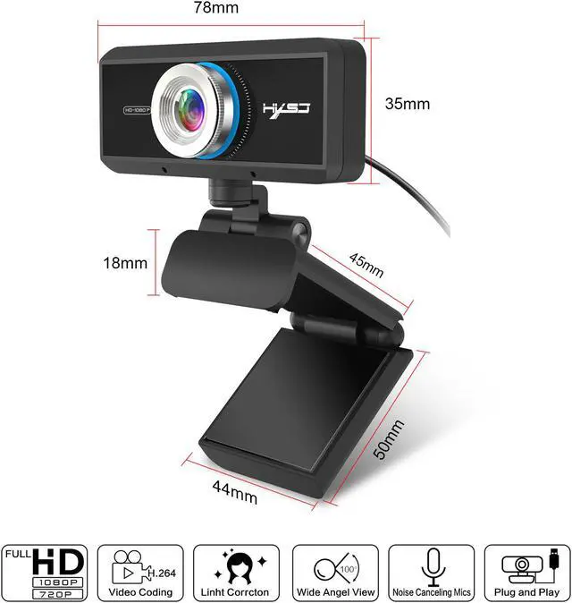 Alt view image 7 of 7 - AUTENS Webcam 1080P HD Computer Camera Laptop USB PC Web Cam with Microphone, Manual Focus, 360° Rotatable Plug and Play Web Cam for Live, Video Calling, Conferencing, Chat Support MAC, Android TV