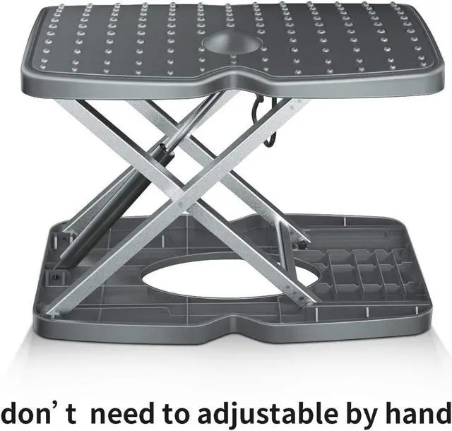 Alt view image 2 of 7 - Adjustable Footrest Under Desk Support Footstool Ergonomic Foot Rest for Home and Office with Massage Textured Surface, Hands Free Automatic Height Adjustment Button (Standard Version)