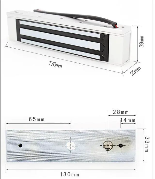 Alt view image 5 of 6 - AUTENS Electric Magnetic Electromagnetic Door Lock 12V 180KG 350lbs Holding Force Fail-Safe NC Mode for Door Entry Access Control Home Security System