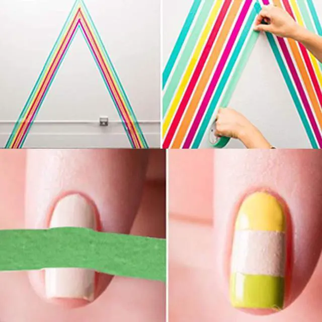 Alt view image 6 of 7 - AUTENS Colored Masking Tape, 6 Pack 1 Inch x 13 Yards (2.4cm X 12m) Colorful Paper DIY Decorative Stickers Tape Fun Rainbow Masking Tapes for Arts & Crafts, Labeling or Coding, School, Office & Home