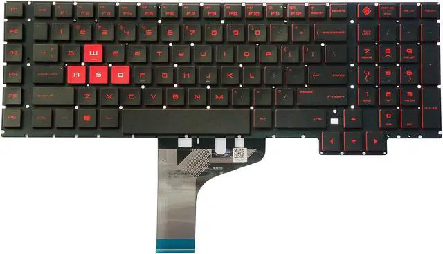 Main image of AUTENS Keyboard for HP Omen 17-an 17-an000 17-an100 17t-an000 17t-an100 Series Laptop No Frame Red Letter Backlit, US Laptop Keyboard Replacement
