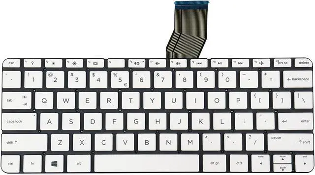 Main image of AUTENS Keyboard for HP Stream 11-d, 11-d000, 11-r, 11-r000, x360 11-p000 Series Laptop No Backlight No Frame White, US Laptop Keyboard Replacement