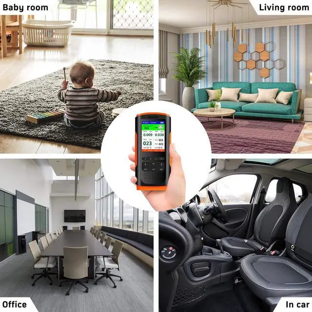 Alt view image 5 of 7 - AUTENS Air Quality Monitor, Indoor Air Quality Pollution Detector Accurate Tester for HCHO (Formaldehyde) TVOC PM2.5/PM1.0/PM10, Real Time Temperature Humidity Data Monitoring Meter for Home Office