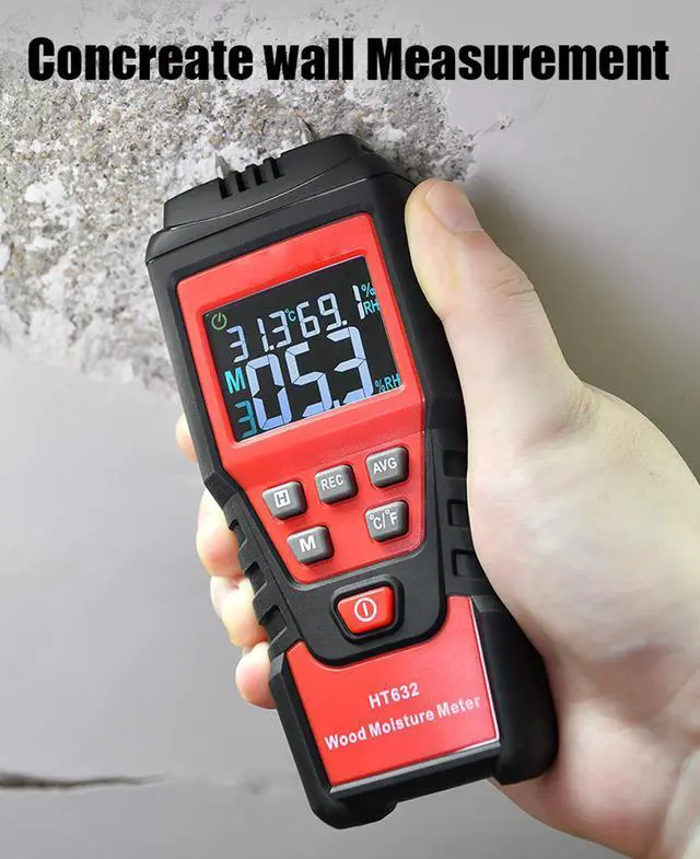 Alt view image 6 of 7 - Wood Moisture Meter Digital Wood Humidity Tester Hygrometer Timber Damp Detector with Pin-Type, Backlit LCD Display, Portable Bag for Detecting Water Leaks and Moisture in Wood Ceilings Walls
