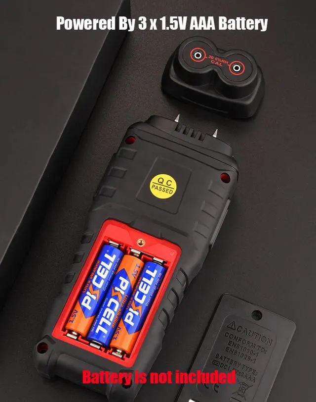Alt view image 3 of 7 - Wood Moisture Meter Digital Wood Humidity Tester Hygrometer Timber Damp Detector with Pin-Type, Backlit LCD Display, Portable Bag for Detecting Water Leaks and Moisture in Wood Ceilings Walls