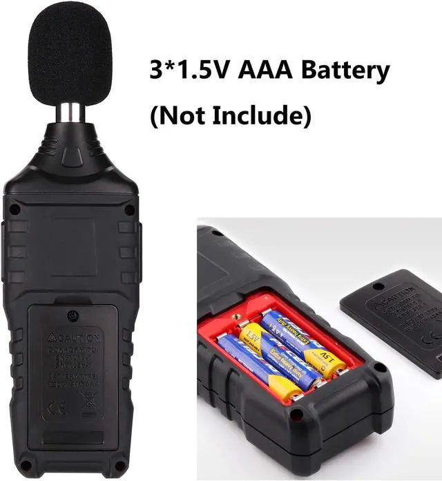 Alt view image 2 of 7 - Decibel Meter, Digital Sound Level Meter 30-130dB(A) Range with Max/Min/Data Hold, Fast/Slow Mode ect. Auto/Manual Range