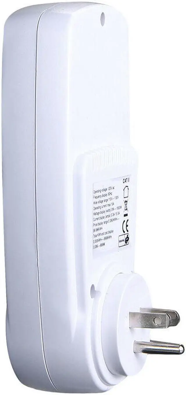 Alt view image 6 of 7 - AUTENS Digital Power Meter US Plug LCD Power Saving Energy Monitor Watt Amp Volt KWh Meter Electricity Analyzer