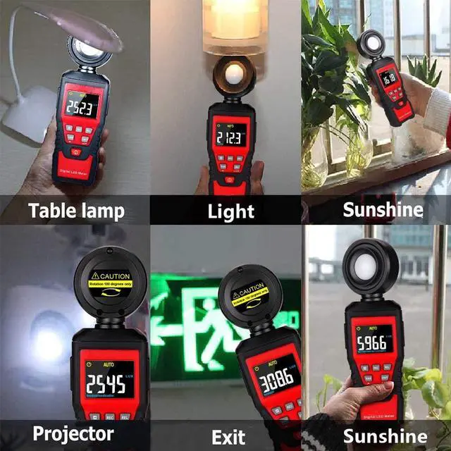 Alt view image 3 of 7 - AUTENS Digital Lux Light Meter Lumenmeter Lux/FC Meters Luminometer, 2000 Counts 0-200000 Lux/0-20000FC(0.01lux/0.01FC Resolution) with Auto Manual Range, Max/Min, Data Hold, Backlight