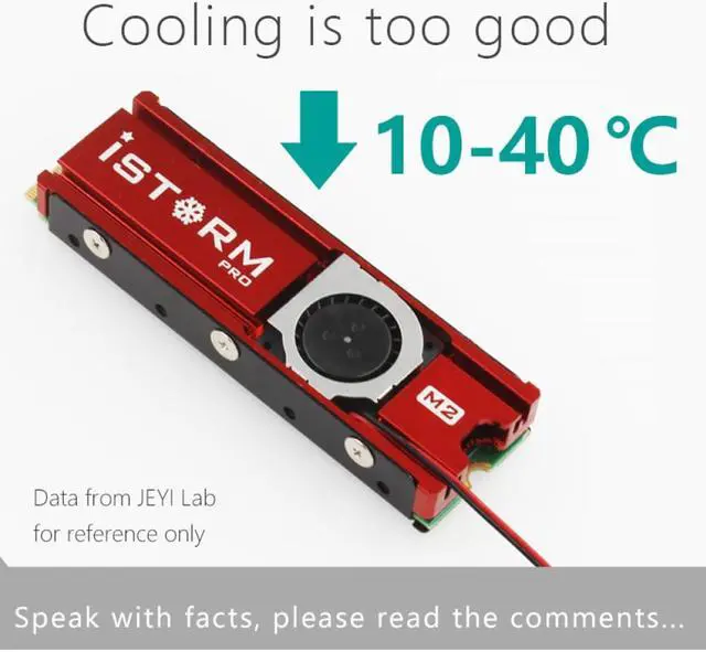 Alt view image 5 of 7 - JEYI Cooler Fan for NVME for NGFF M.2 Heatsink Cooling Warship Storm SSD Metal Sheet Thermal Silicon Wafer Heat sink M2 SSD