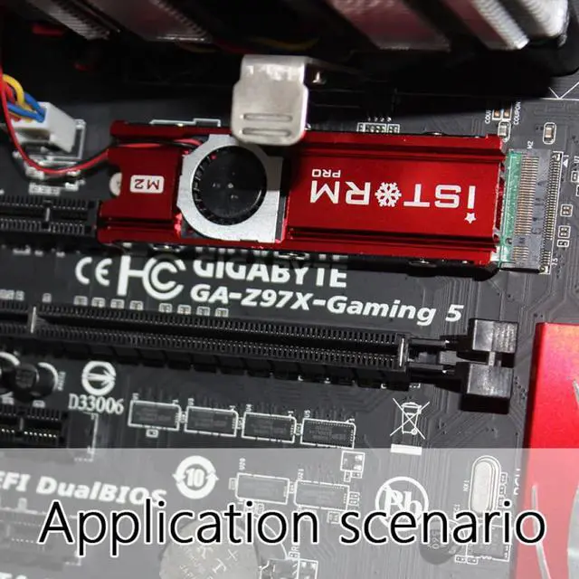 Alt view image 3 of 7 - JEYI Cooler Fan for NVME for NGFF M.2 Heatsink Cooling Warship Storm SSD Metal Sheet Thermal Silicon Wafer Heat sink M2 SSD