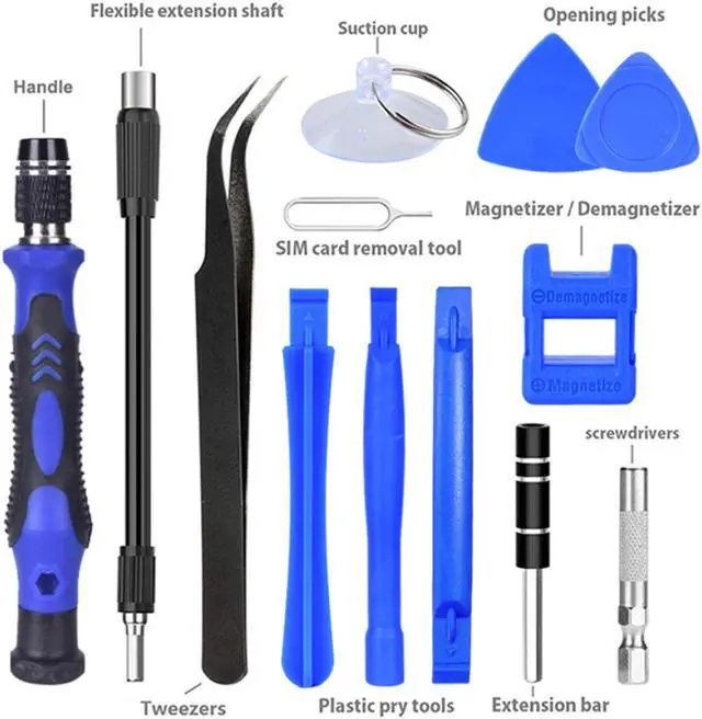 Alt view image 2 of 7 - 115 in 1 Screwdriver Set Precision Tools, Multi Screwdrivers Sets with Case, Repair Screw Driver Kit for Computer/Eyeglass/PC/Laptop/Mobile Phone/Watch/Camera/TV/PS4/Other Electronic Devices (Blue)