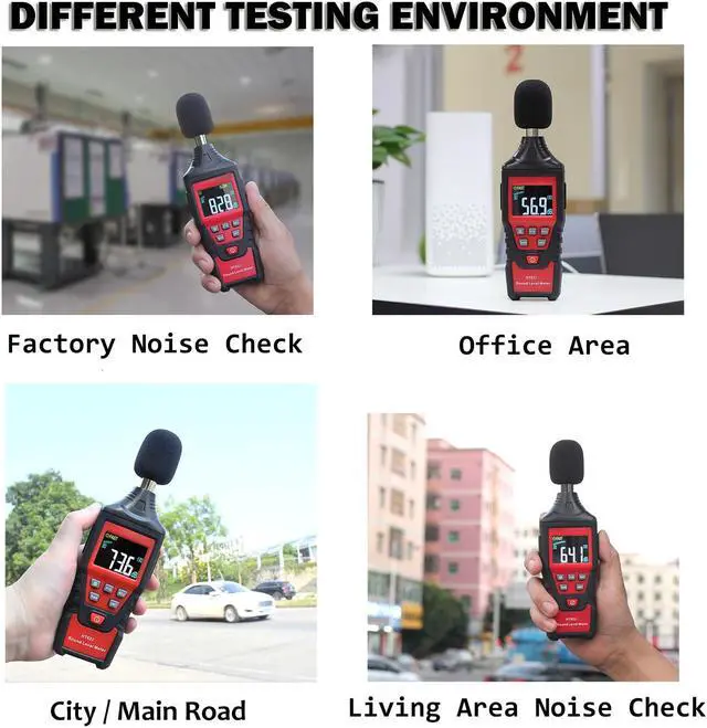 Alt view image 6 of 7 - Digital Sound Level Meter, A/C Frequency Weighting Decibel Meter with USB Data Logger 30-130dB(A/C) Range Max/Min/Data Hold, Fast/Slow Mode