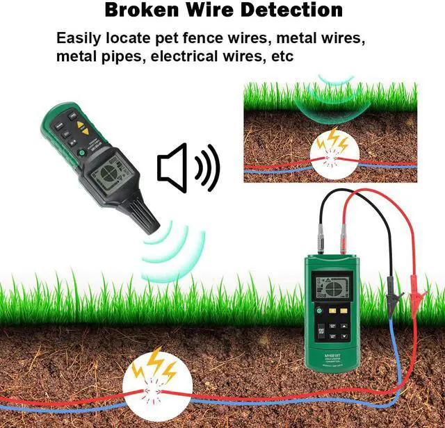 Alt view image 2 of 7 - Wire Tracker, Telephone Network Cable Locator 30-400V AC/DC Wall Underground Pipe Wire Detector, Professional Cable Toner Finder, Electrical Circuits, Fuses, Switches, Short Circuit Breaker Fault