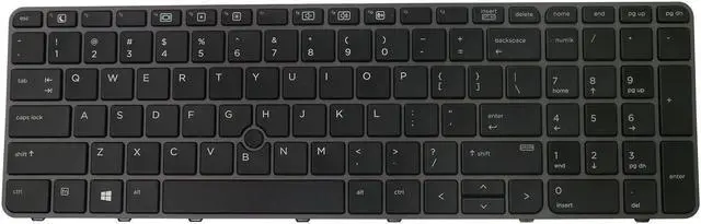 Main image of AUTENS Keyboard for HP ZBook 15u G3, 15u G4, EliteBook 850 G3, 850 G4, 755 G3, 755 G4 Laptop Gray Frame (No Backlight), US Laptop Keyboard Replacement