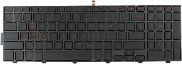 Main image of AUTENS Keyboard for Dell Inspiron 5542 5543 5545 5547 5548 5551 5552 5555 5557 5558 5559 5566 5576 5577 Laptop (Red Backlight), US Laptop Keyboard Replacement