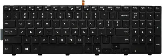 Main image of AUTENS Keyboard for Dell Inspiron 5748 5749 5755 5758 5759, 7557 7559 Laptop (White Backlight), US Laptop Keyboard Replacement