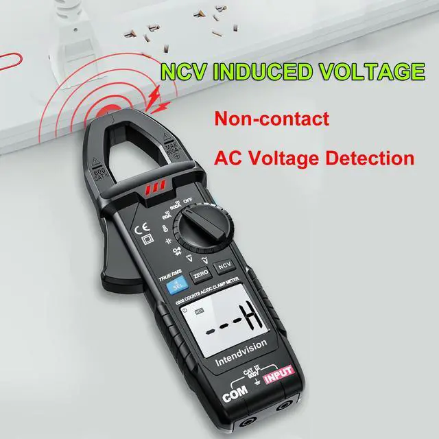 Alt view image 5 of 7 - AC/DC Digital Clamp Meter T-RMS 6000 Counts, Multimeter Voltage Tester Auto-ranging, NCV AC DC Current Voltage Resistance Capacitance Frequency Diode Temperature Measure Tester