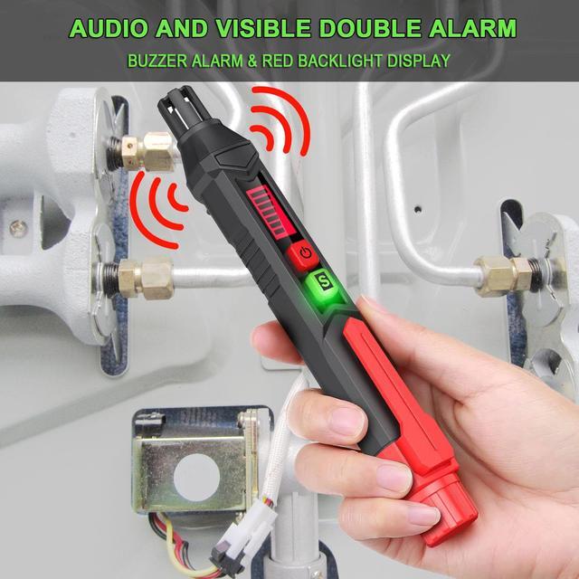 Alt view image 5 of 7 - Gas Leak Detector, Natural Gas Detector Portable Handheld Gas Sniffer with Audible & Visual Alarm, Sensitivity Adjustable Locates Combustible Gas Leak Sources Like Methane, Propane for Home HT60