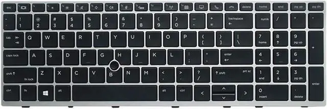 Main image of AUTENS Keyboard for HP EliteBook 850 G5, 850 G6, 755 G5, 755 G6, ZBook 15u G5, 15u G6 Laptop Silver Frame (Backlight), US Laptop Keyboard Replacement
