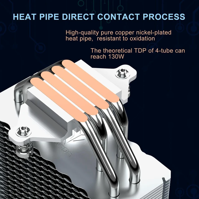 Air CPU Cooler ARGB Cooling Fan 4 Copper Heat Pipes CPU Radiator with ...