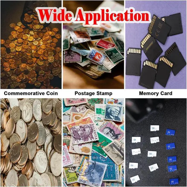 Alt view image 7 of 7 - Intendvision Coin Collection Album - 20 Pages 360 Pockets Coin Storage for Collectors, 2 Coin Size Pockets Coin Holder Coin Collection Book for Coins, U.S.Pennies Dimes Nickels Quarters, Small Badges