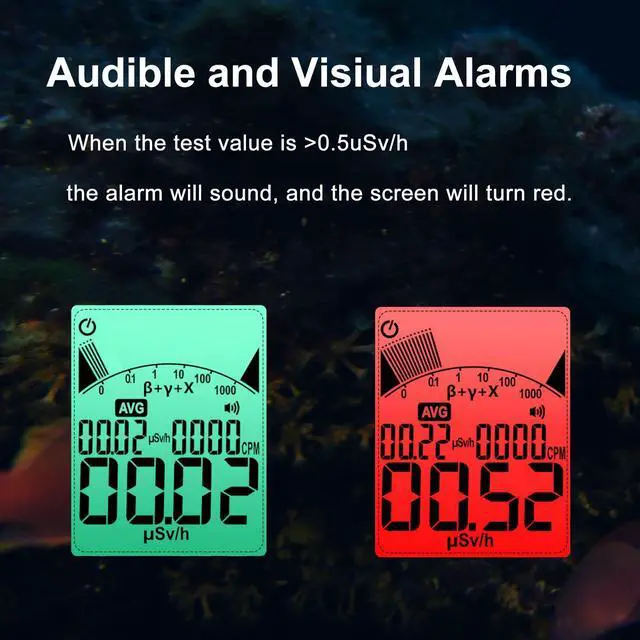 Alt view image 3 of 7 - Geiger Counter Nuclear Radiation Detector - Portable Radiation Dosimeter Tester Beta Gamma X-ray Radioactivity Detector