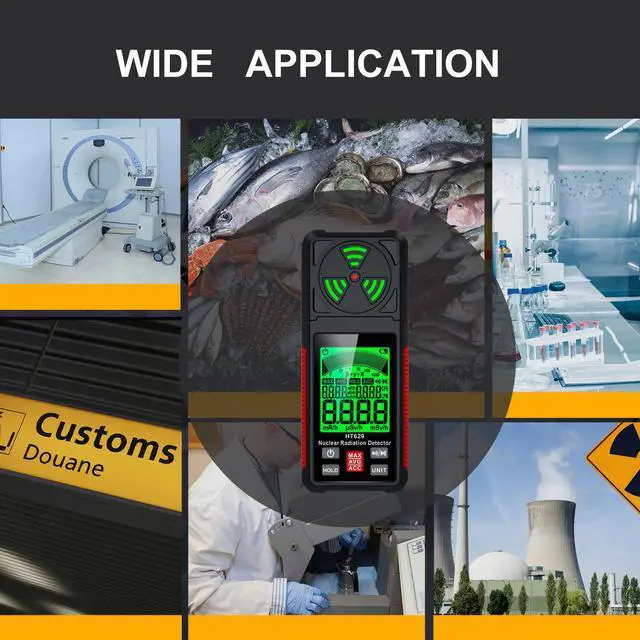 Alt view image 7 of 7 - Geiger Counter Nuclear Radiation Detector - Portable Radiation Dosimeter Tester Beta Gamma X-ray Radioactivity Detector