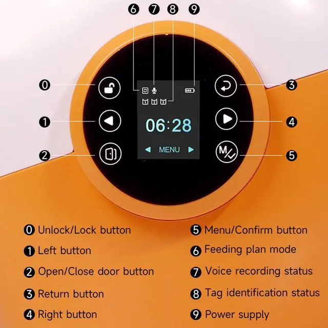 Alt view image 4 of 7 - AUTENS RFID Automatic Cat Feeders, Automatic Pet Feeder for Cats and Small Dogs, for Separate Dietary Needs, Prevent Food Stealling with Light Collar Tag
