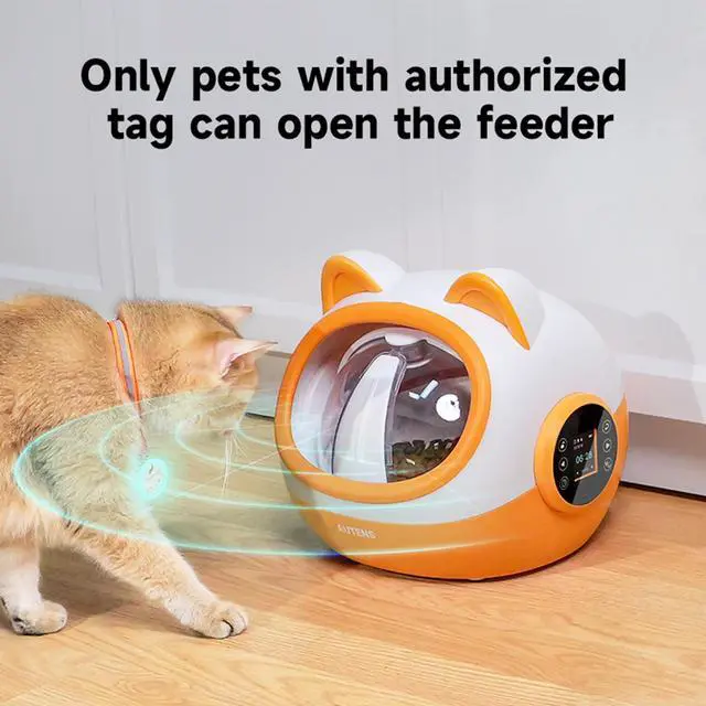 Alt view image 2 of 7 - AUTENS RFID Automatic Cat Feeders, Automatic Pet Feeder for Cats and Small Dogs, for Separate Dietary Needs, Prevent Food Stealling with Light Collar Tag