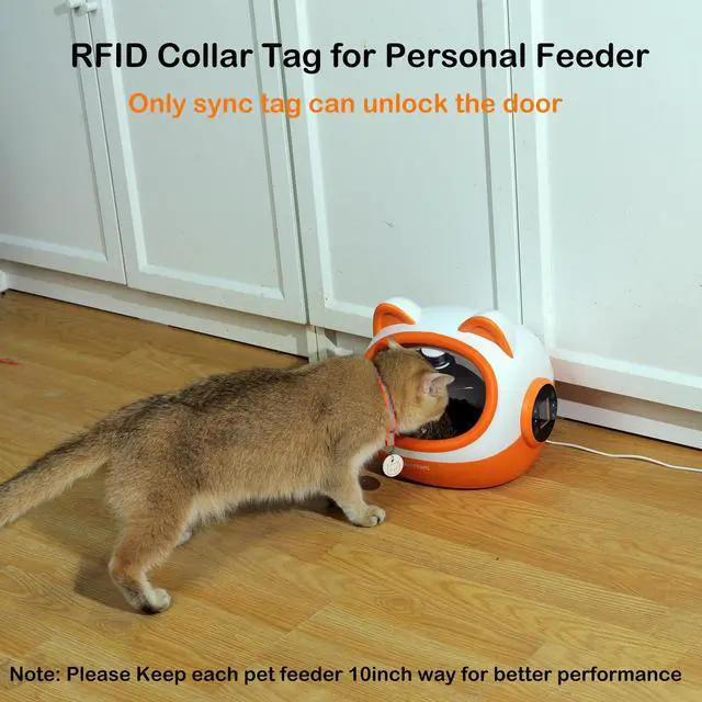 Alt view image 5 of 7 - AUTENS RFID Automatic Cat Feeders, Automatic Pet Feeder for Cats and Small Dogs, for Separate Dietary Needs, Prevent Food Stealling with Light Collar Tag