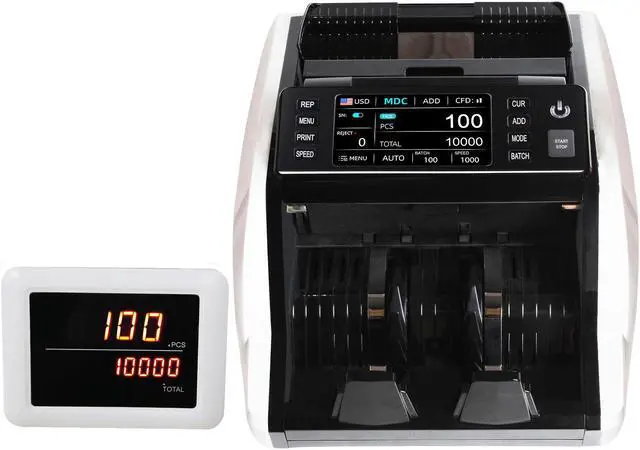 Main image of Intendvision Bank Grade Money Counter Machine, Mixed Denomination, 3 Screens, Value Counting, Serial Number, 2CIS/UV/IR/MG/MT Counterfeit Detection