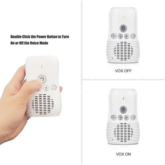 Alt view image 7 of 7 - Intendvision Audio Baby Monitor, 2.4GHz Two Way Talk Smart Baby Monitor, Night Light Audio Monitor for Baby Care, Noise Detection
