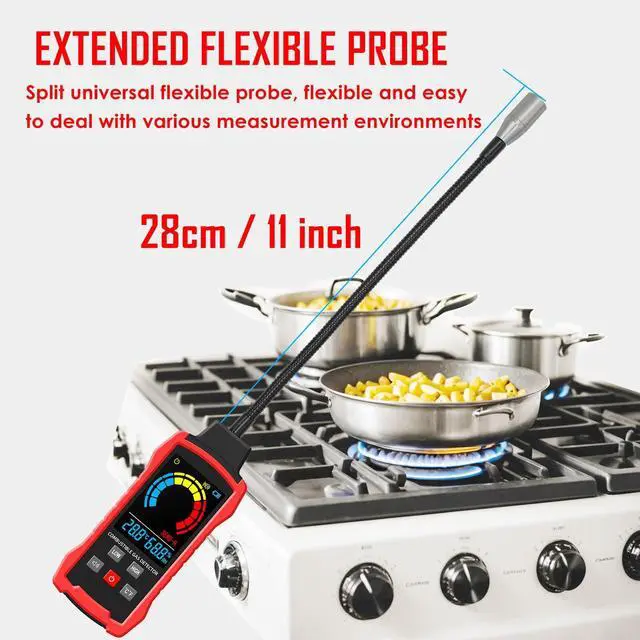 Alt view image 5 of 7 - Natural Gas Detector, Gas Leak Detector with 11-Inch Gooseneck, Locating The Source of Propane, Natural Gas, Methane, LPG and Combustible Gas Leak for Home and RV