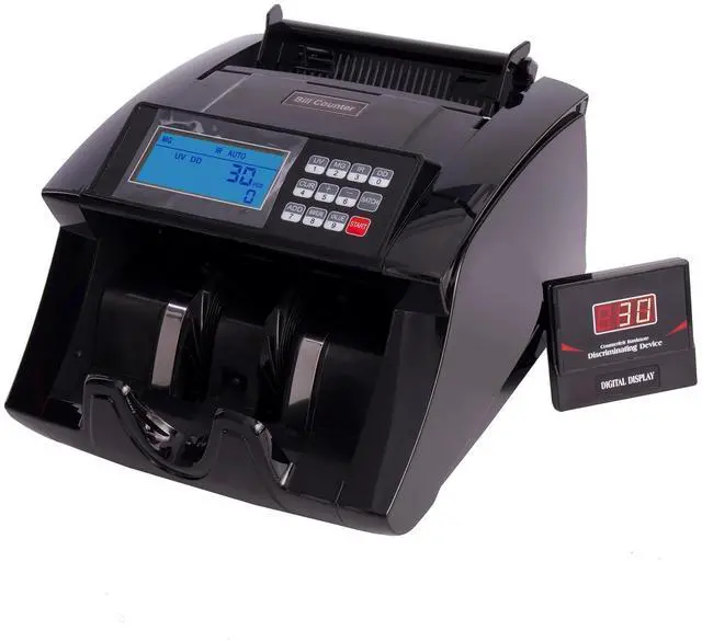 Main image of Intendvision Money Counter Machine with Value Count, UV/MG/IR/DD Counterfeit Bill Detection Cash Counter for US Dollars Euros