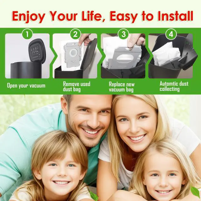 Alt view image 6 of 6 - 16 Packs Vacuum Bags for iRobot Roomba Clean Bags i, s, j Series, Replacement for i7, i7+, i8, i8+, i3, i3+, i4, i4+, i5, i5+ i6, i6+, j5, j5+, j6, j6+, j7, j7+, j8, j8+, s9, s9+, j9, j9+