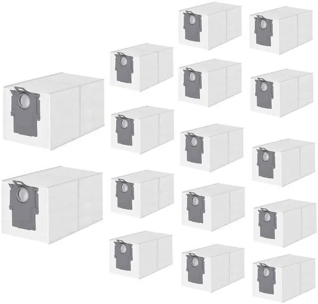 Main image of 16 Pack Dust Bags for Roborock Q Revo Series, S8 MaxV Ultra, S8 Max Ultra, Saros 10 10R Z70, Qrevo S, Qrevo Plus, Qrevo Master, Qrevo Pro, Qrevo MaxV, Qrevo Slim Robot Vacuum Cleaner