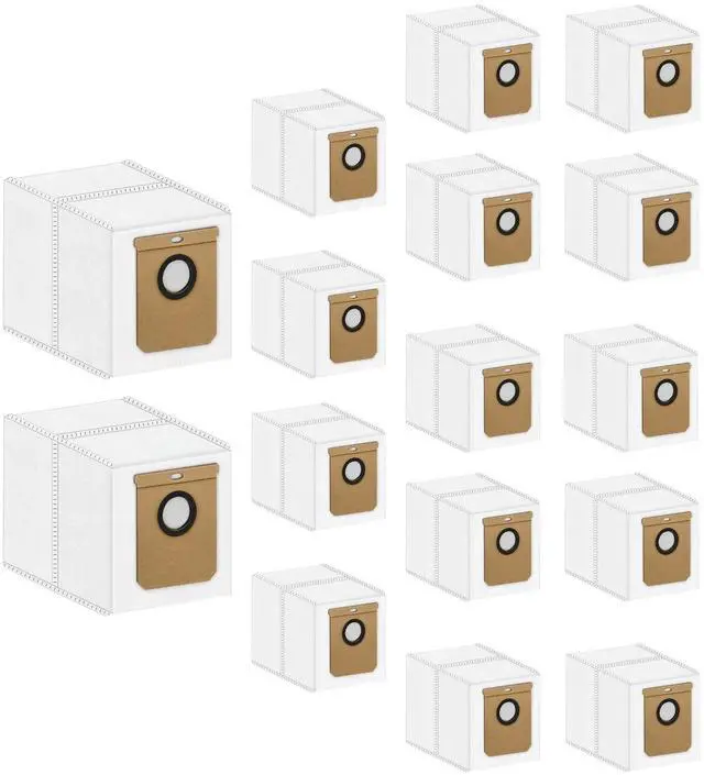 Main image of 16 Pack Dust Bags for Eufy L50, L60, L50 SES, L60 SES Robot Vacuums Self-Empty Station, Large Capacity Disposable Replacement Vacuum Bags