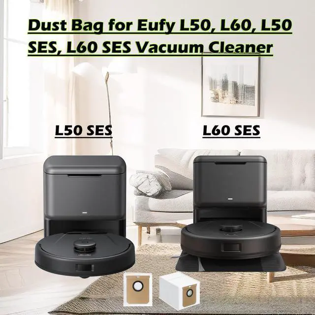 Alt view image 3 of 6 - 16 Pack Dust Bags for Eufy L50, L60, L50 SES, L60 SES Robot Vacuums Self-Empty Station, Large Capacity Disposable Replacement Vacuum Bags