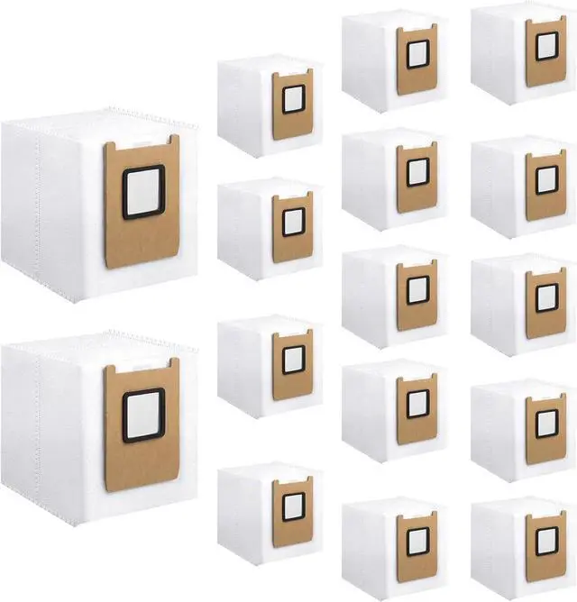 Main image of 16 Pack Dust Bags for Eufy Omni E25, Omni E28 Robot Vacuum, 3L Large Capacity Disposable Replacement Vacuum Bags