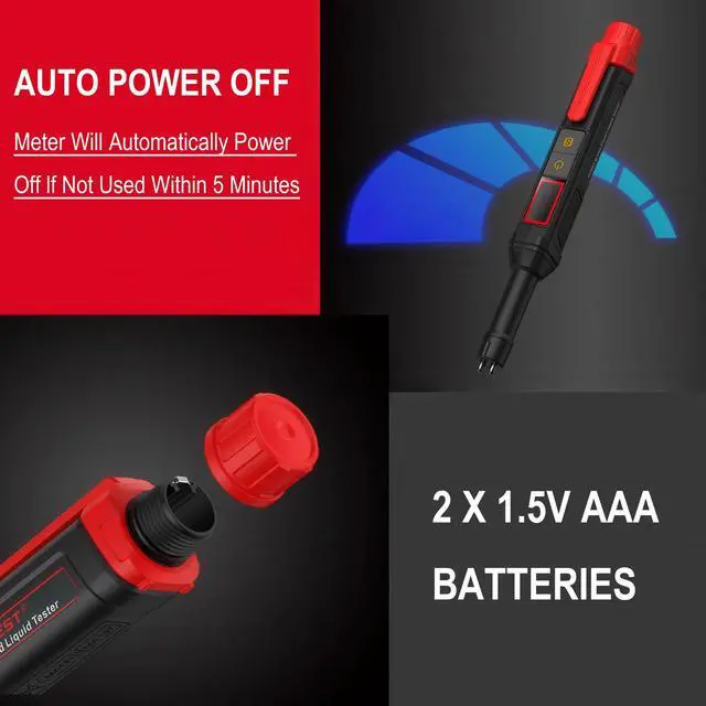 Alt view image 6 of 7 - Brake Fluid Tester Pen, Automotive Brake Fluid Liquid Tester, High-Precision Brake Fluid Moisture Tester, Oil Moisture Tester Analyzer Meter and Calibrated for DOT3, DOT4, DOT5.1