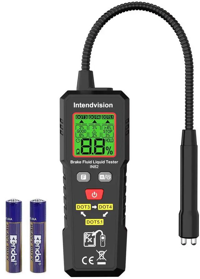 Main image of Intendvision Brake Fluid Tester, Automotive Brake Fluid Moisture Tester with 8.5-Inch Corrosion Resistance Probe