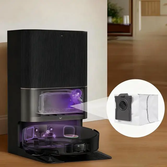 Alt view image 5 of 6 - 16 Pack Dust Bags Replacement for Dreame X50 X40 X30 L50 L40 L40s Ultra / L10s Pro Ultra / L10s Ultra Gen 2 Robot Vacuum Cleaner, 3.2L Large Capacity Vacuum Bags