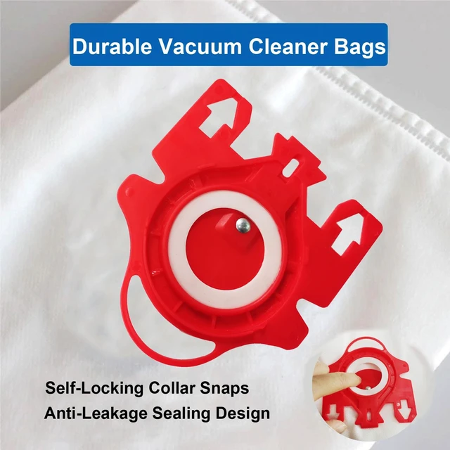 Alt view image 4 of 7 - 12 Packs 3D Airclean Bags Compatible for Miele 3D FJM Vacuum Cleaner Bags FJM Dustbags, for Complete C1, Compact C1, Compact C2, S6, S4, S700 S500 S300 S200 Series with 4 Set Filters
