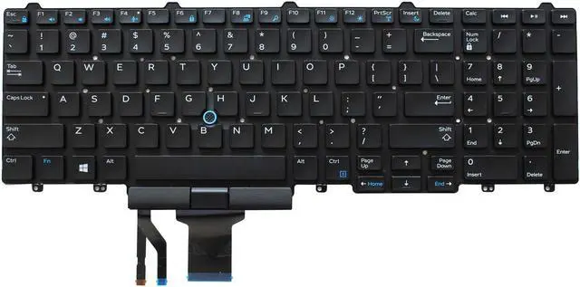 Main image of AUTENS Keyboard for Dell Latitude E5550 E5570 5550 5580 5590 5591 / Precision 3510 3520 7510 7520 7710 7720 Laptop with Pointer No Frame (No Backlight), US Laptop Keyboard Replacement