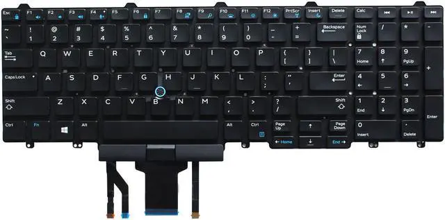 Main image of AUTENS Keyboard for Dell Latitude E5550 E5570 5550 5580 5590 5591 / Precision 3510 3520 7510 7520 7710 7720 Laptop with Pointer No Frame (Backlight), US Laptop Keyboard Replacement