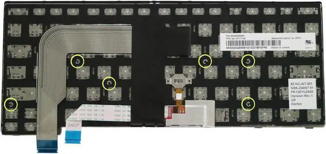 Alt view image 4 of 8 - AUTENS Keyboard for Lenovo ThinkPad T460s T470s (Not Fit T460 T460p T470 T470p) Laptop No Backlight (6 Fixing Screws), US Laptop Keyboard Replacement