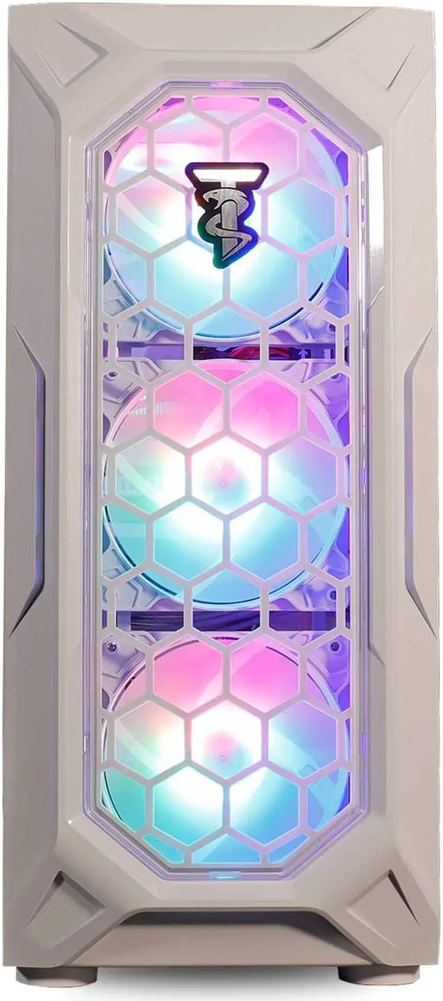 Alt view image 5 of 7 - ViprTech Ghost 3.0 Liquid-Cooled PC - AMD Ryzen 5 5600X (4.6Ghz Turbo), RTX 4060 8GB, 32GB DDR4 3200, 1TB NVMe SSD, VR-Ready, Streaming, RGB, Windows 11, Gaming Desktop Computer White