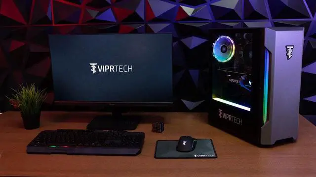 Alt view image 2 of 7 - ViprTech Rebel 3.0 Gaming PC - AMD Ryzen 5 3600 (4.2Ghz Turbo), RTX 3060 12GB, 32GB DDR4 3200, 1TB NVMe SSD, VR-Ready, Streaming, WiFi BT, RGB, Win 11, Desktop Computer Tower Black