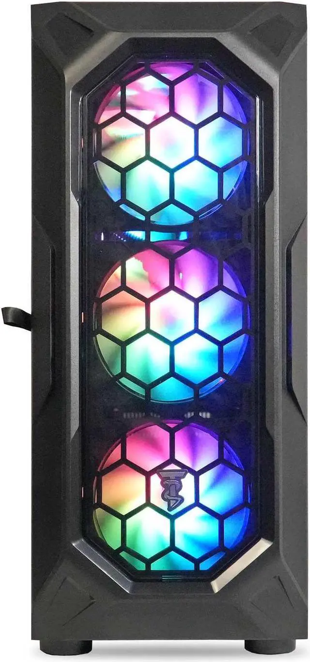 Alt view image 5 of 7 - ViprTech Ghost 3.0 Liquid-Cooled PC - AMD Ryzen 5 5600X (4.6Ghz Turbo), RTX 5060 8GB, 16GB DDR4 3200, 1TB NVMe SSD, VR-Ready, Streaming, RGB, Windows 11, Gaming Desktop Computer, Black