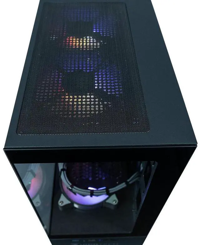 Alt view image 6 of 7 - ViprTech Stryker 4.0 Liquid-Cooled PC - AMD Ryzen 7 (4.4GHz Turbo), RTX 4060 8GB, 32GB DDR4 3200, 1TB NVMe SSD, WiFi BT, Win 11 Pro, RGB, Gaming Desktop Computer Prebuilt, Black